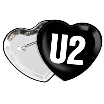 U2 , Κονκάρδα παραμάνα καρδιά (57x52mm)