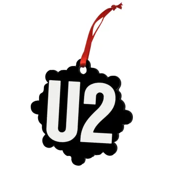 U2 , Christmas ornament snowflake wooden 7.5cm