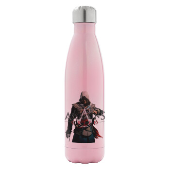 Assassin's Creed, Metal mug thermos Pink Iridiscent (Stainless steel), double wall, 500ml