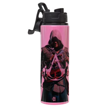 Assassin's Creed, Metallic water bottle with safety lid, 850ml aluminum