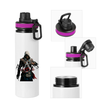 Assassin's Creed, Metallic water bottle with safety lid, 850ml aluminum