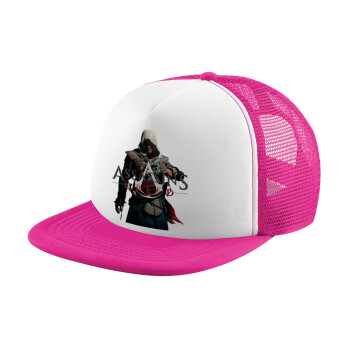 Assassin's Creed, Καπέλο Soft Trucker με Δίχτυ Pink/White 