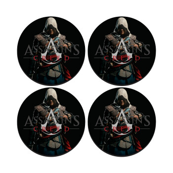 Assassin's Creed, SET of 4 round wooden coasters (9cm)