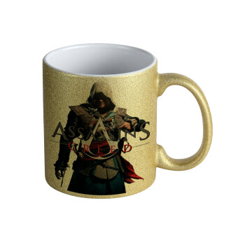 Assassin's Creed, Κούπα Χρυσή Glitter που γυαλίζει, κεραμική, 330ml