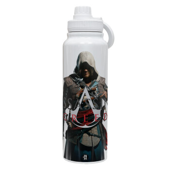 Assassin's Creed, 1L Stainless Steel Thermal Bottle with Phone Holder & Double Wall Insulation