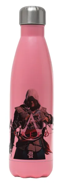 Assassin's Creed — Metal mug thermos Pink Mat (Stainless steel), double wall, 500ml