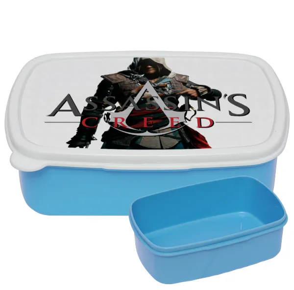 Assassin's Creed — BLUE kids' plastic lunch box (BPA-free), L18 x W13 x H6cm