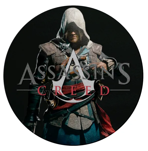 Assassin's Creed — Επιφάνεια κοπής γυάλινη στρογγυλή (30cm)