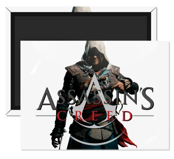 Assassin's Creed — Rectangular fridge magnet, 9x6cm