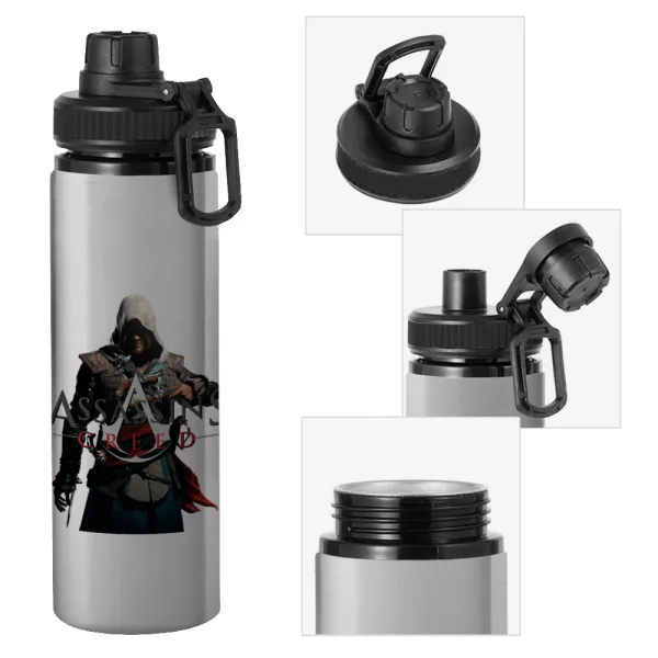 Assassin's Creed — Μεταλλικό παγούρι νερού με καπάκι ασφαλείας, αλουμινίου 850ml