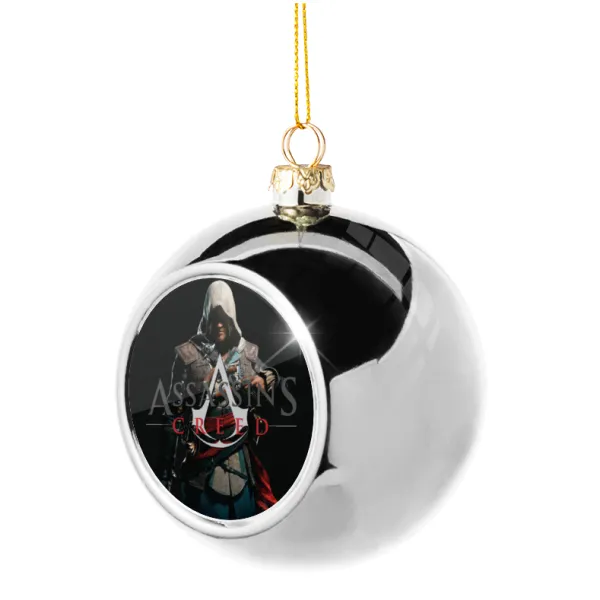 Assassin's Creed — Στολίδι Χριστουγεννιάτικη μπάλα δένδρου Ασημένια 8cm