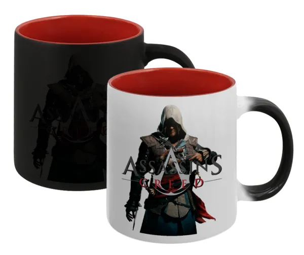 Assassin's Creed — Magic mug with red interior, ceramic, 330ml, changes colour with hot drinks