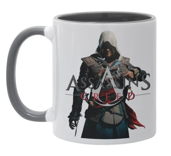 Assassin's Creed — Κούπα χρωματιστή γκρι, κεραμική, 330ml