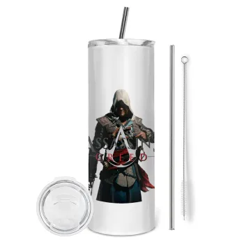 Assassin's Creed, Tumbler stainless steel 600ml, with metal straw & cleaning brush