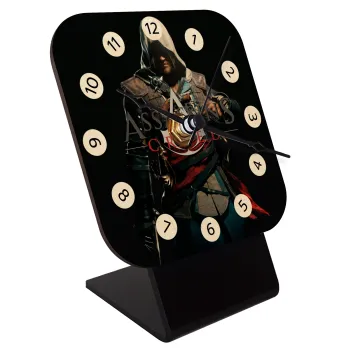 Assassin's Creed, Quartz Table clock in natural wood (10cm)