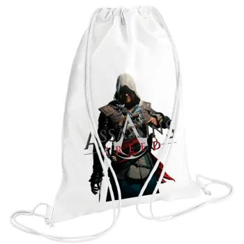 Assassin's Creed, Backpack pouch GYMBAG white (28x40cm)