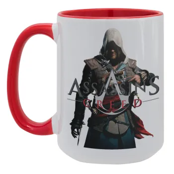 Assassin's Creed, Κούπα Mega 15oz, κεραμική Κόκκινη, 450ml