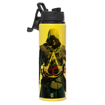 Assassin's Creed, Metallic water bottle with safety lid, 850ml aluminum