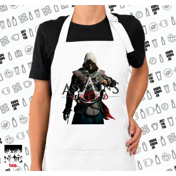 Assassin's Creed, Ποδιά μακριά Σεφ ολόσωμη με τσέπες white (ΕΝΗΛΙΚΩΝ)