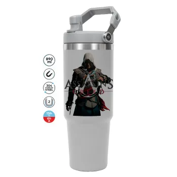 Assassin's Creed, ΓΚΡΙ χρώματος Θερμός Ανοξείδωτο 890ml (30oz) με χερούλι