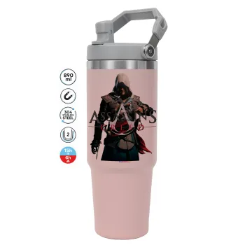 Assassin's Creed, ΡΟΖ χρώματος Θερμός Ανοξείδωτο 890ml (30oz) με χερούλι