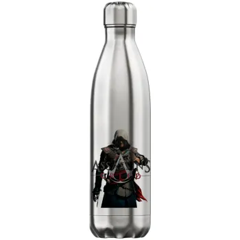 Assassin's Creed, Μεταλλικό παγούρι θερμός Inox (Stainless steel), διπλού τοιχώματος, 750ml
