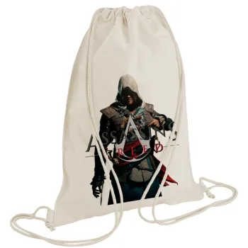 Assassin's Creed, Τσάντα πλάτης πουγκί GYMBAG natural (28x40cm)