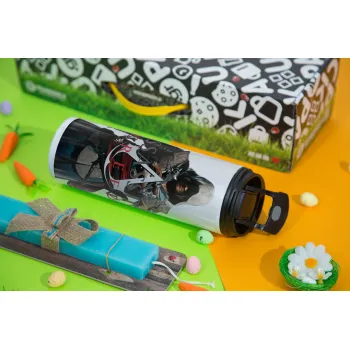 Assassin's Creed, Πασχαλινή Λαμπάδα με Travel Tumbler θερμό με διπλό καπάκι (600ml, BPA free) & κερί αρωματικό πλακέ (30cm) (ΤΙΡΚΟΥΑΖ)