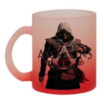 Assassin's Creed, Κούπα γυάλινη δίχρωμη με βάση το κόκκινο ματ, 330ml
