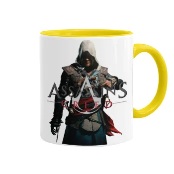 Assassin's Creed, Κούπα χρωματιστή κίτρινη, κεραμική, 330ml
