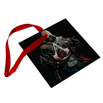 Assassin's Creed, Christmas ornament, glass square ornament 9x9cm