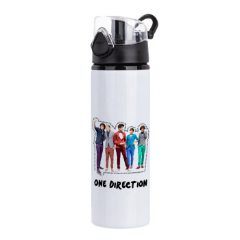 One Direction , Μεταλλικό παγούρι νερού με καπάκι ασφαλείας, αλουμινίου 750ml