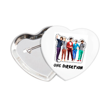 One Direction , Κονκάρδα παραμάνα καρδιά (57x52mm)