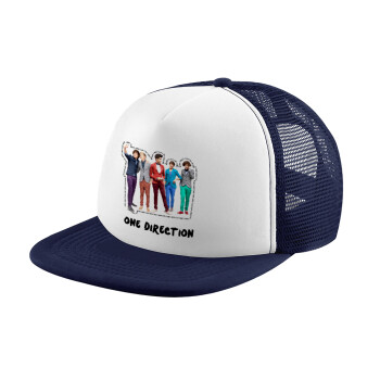 One Direction , Καπέλο παιδικό Soft Trucker με Δίχτυ ΜΠΛΕ ΣΚΟΥΡΟ/ΛΕΥΚΟ (POLYESTER, ΠΑΙΔΙΚΟ, ONE SIZE)