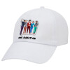 One Direction , Καπέλο ενηλίκων Jockey Λευκό (snapback, 5-φύλλο, unisex)