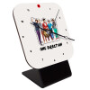 One Direction , Επιτραπέζιο ρολόι ξύλινο με δείκτες (10cm)