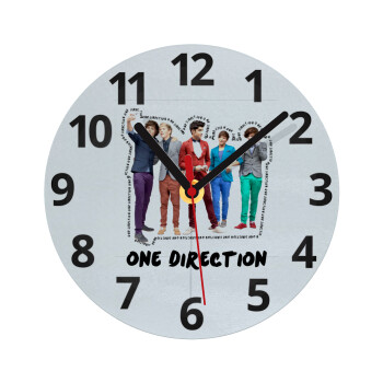 One Direction , Ρολόι τοίχου γυάλινο (20cm)