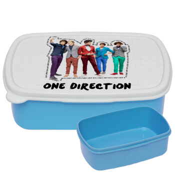 One Direction , ΜΠΛΕ παιδικό δοχείο φαγητού (lunchbox) πλαστικό (BPA-FREE) Lunch Βox M18 x Π13 x Υ6cm
