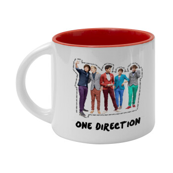 One Direction , Κούπα κεραμική 400ml Λευκή/Κόκκινη