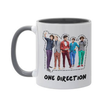 One Direction , Mug colored grey, ceramic, 330ml