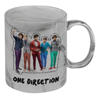 One Direction , Mug ceramic marble style, 330ml