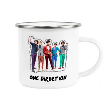 One Direction , Κούπα Μεταλλική εμαγιέ λευκη 360ml