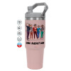 Pink color, 890ml (30oz) stainless Steel Tumbler with Handle