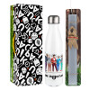 Easter candle, metallic white thermos bottle (500ml) & aromatic flat candle (30cm) (GRAY)