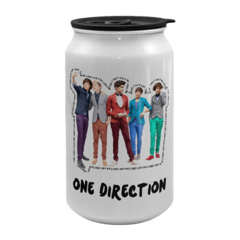 One Direction , Κούπα ταξιδιού μεταλλική με καπάκι (tin-can) 500ml