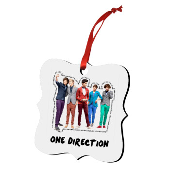 One Direction , Χριστουγεννιάτικο στολίδι polygon ξύλινο 7.5cm