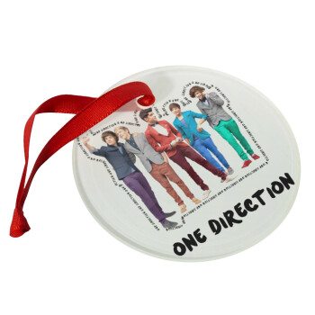 One Direction , Χριστουγεννιάτικο στολίδι γυάλινο 9cm