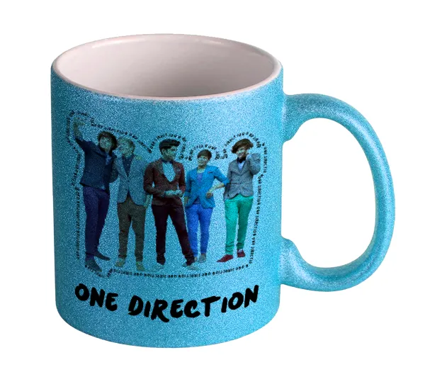 One Direction — Κούπα Σιέλ Glitter που γυαλίζει, κεραμική, 330ml