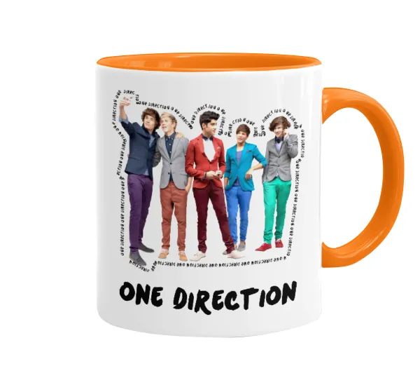 One Direction — Mug colored orange, ceramic, 330ml