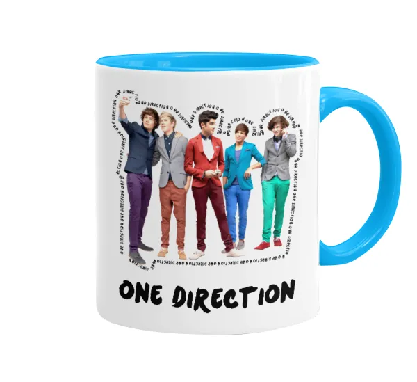 One Direction — Κούπα χρωματιστή γαλάζια, κεραμική, 330ml